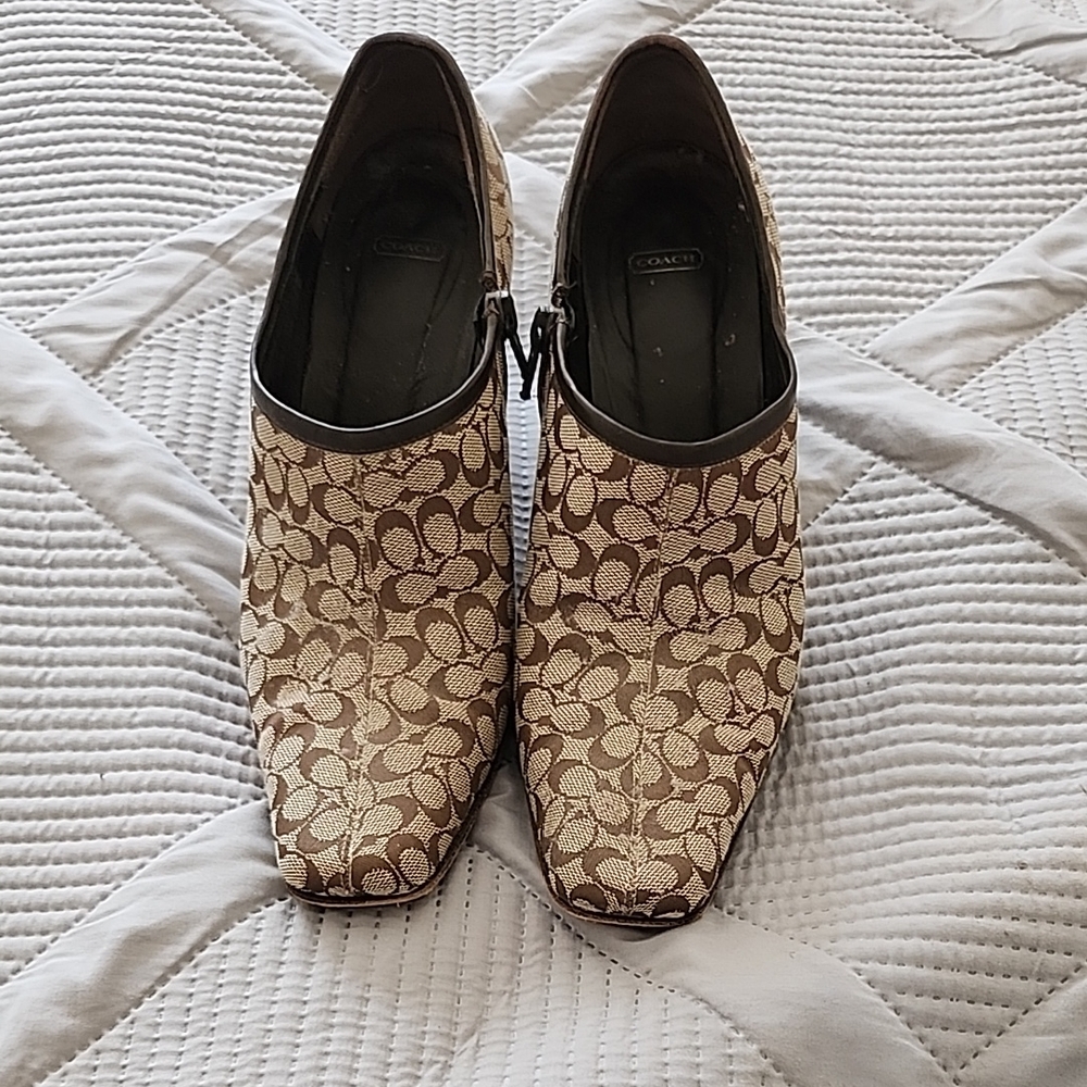 Coach Women's Signature Pattern Ankle Booties